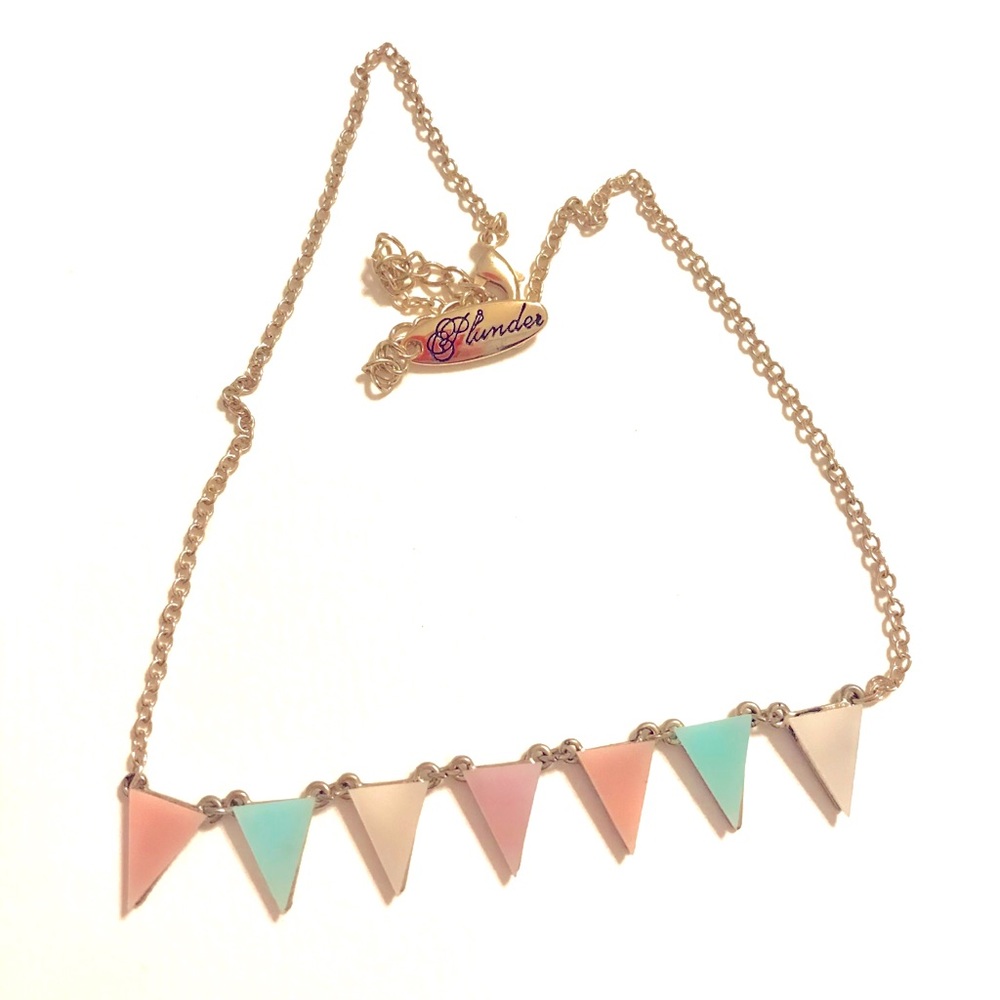 💎Multi Colored Pennant Necklace